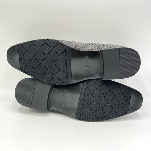 9.5W 9.5 W WIDE Stacy Adams Saville Black‎ Gray Silver Slip On Loafers Shoes main image 10